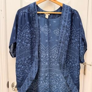 Forever 21 Navy Kimono Blouse